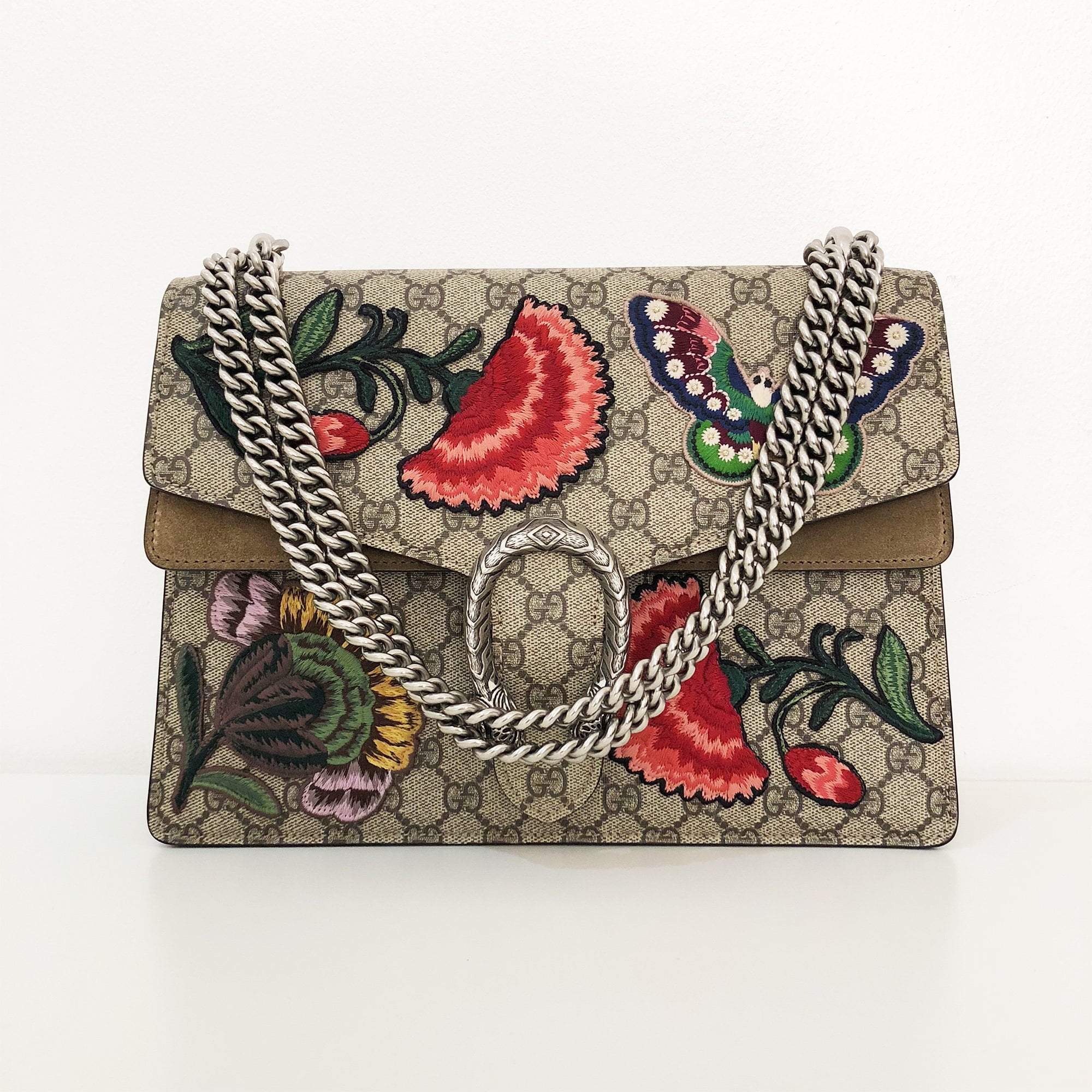 Gucci Dionysus Medium GG Flower Applique Shoulder Bag – Garderobe