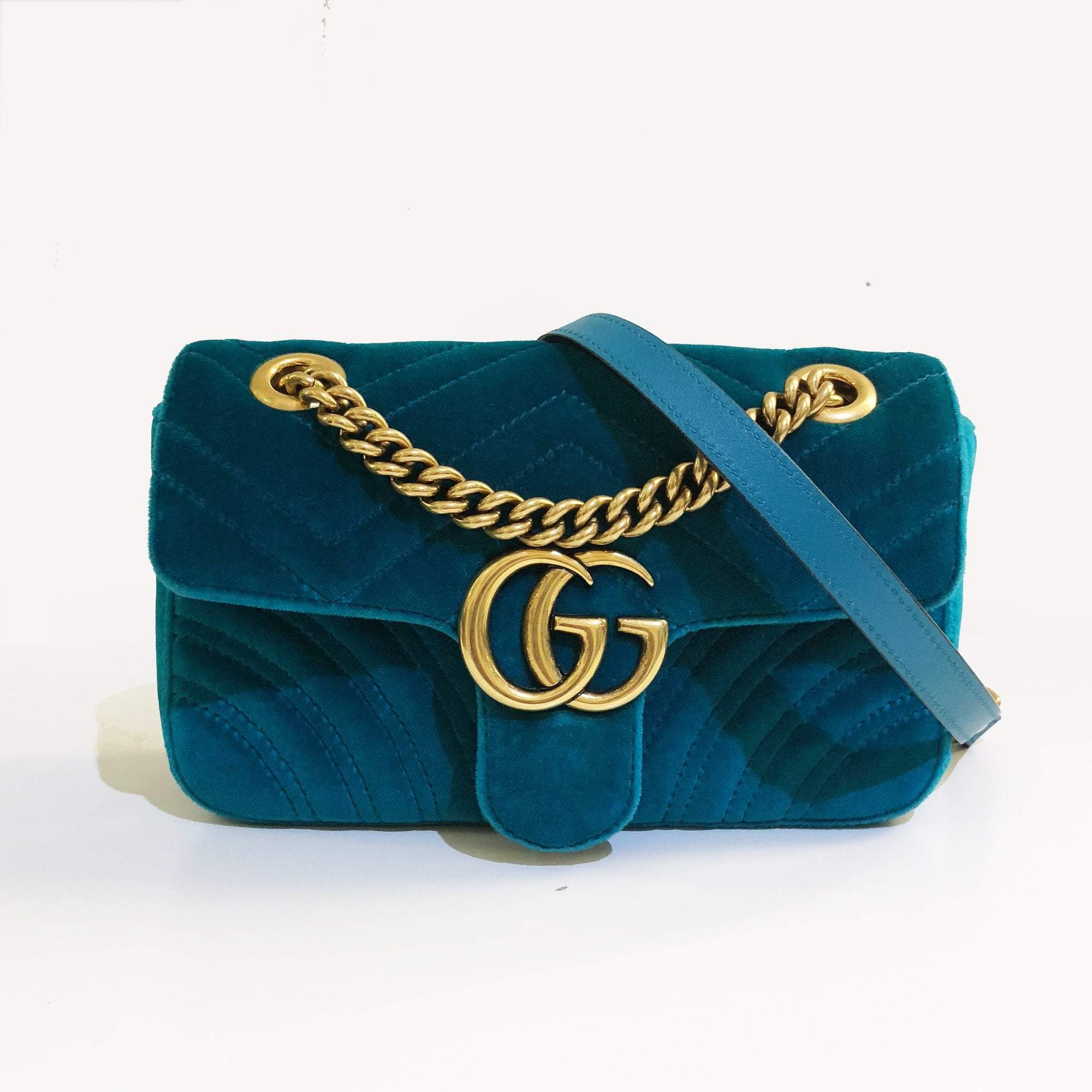 Gucci GG Mini Marmont velvet shoulder bag – Garderobe