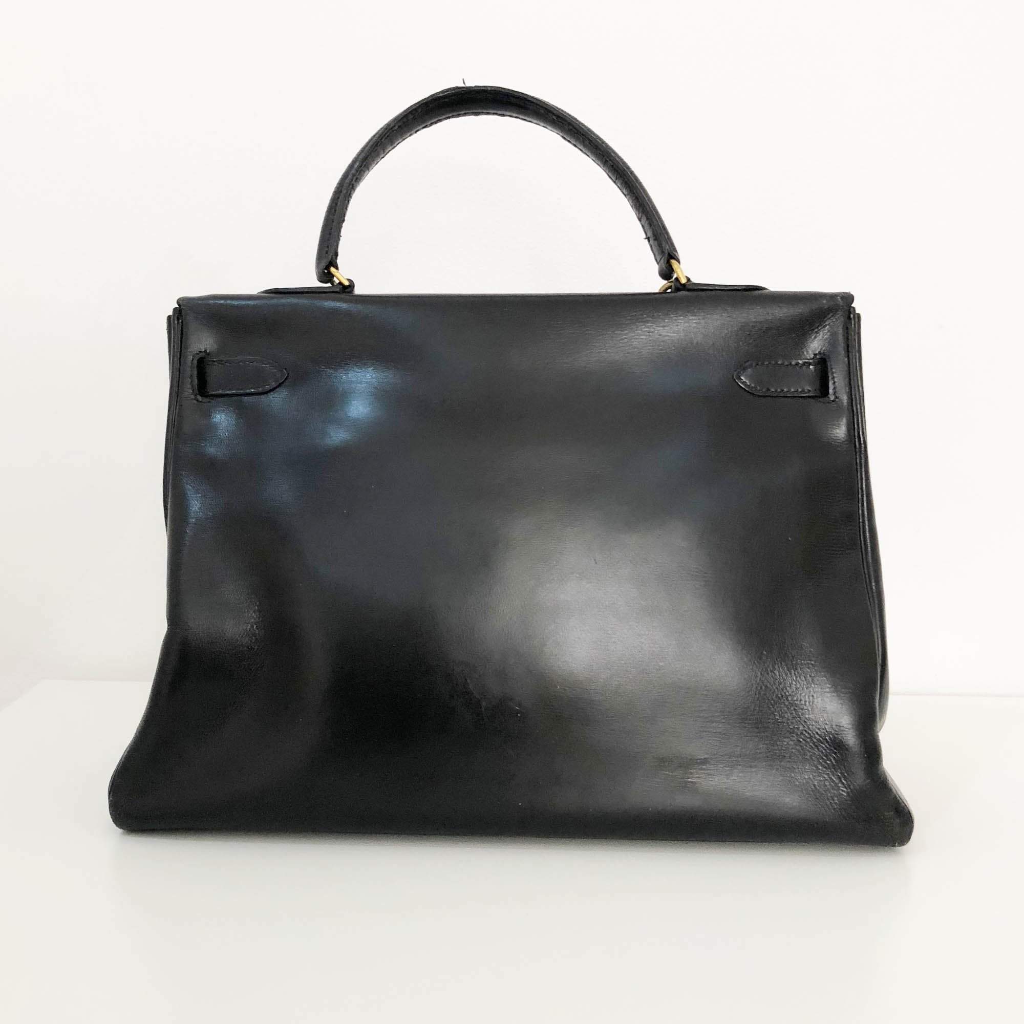 Hermes Vintage Black 35 Kelly Bag – Garderobe