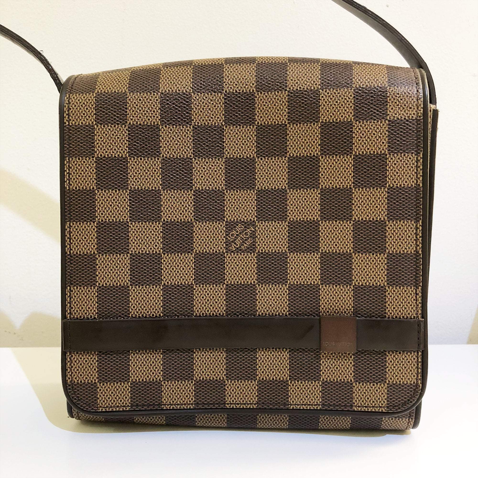  Louis  Vuitton  Damier Ebene Tribeca Mini Shoulder Bag  