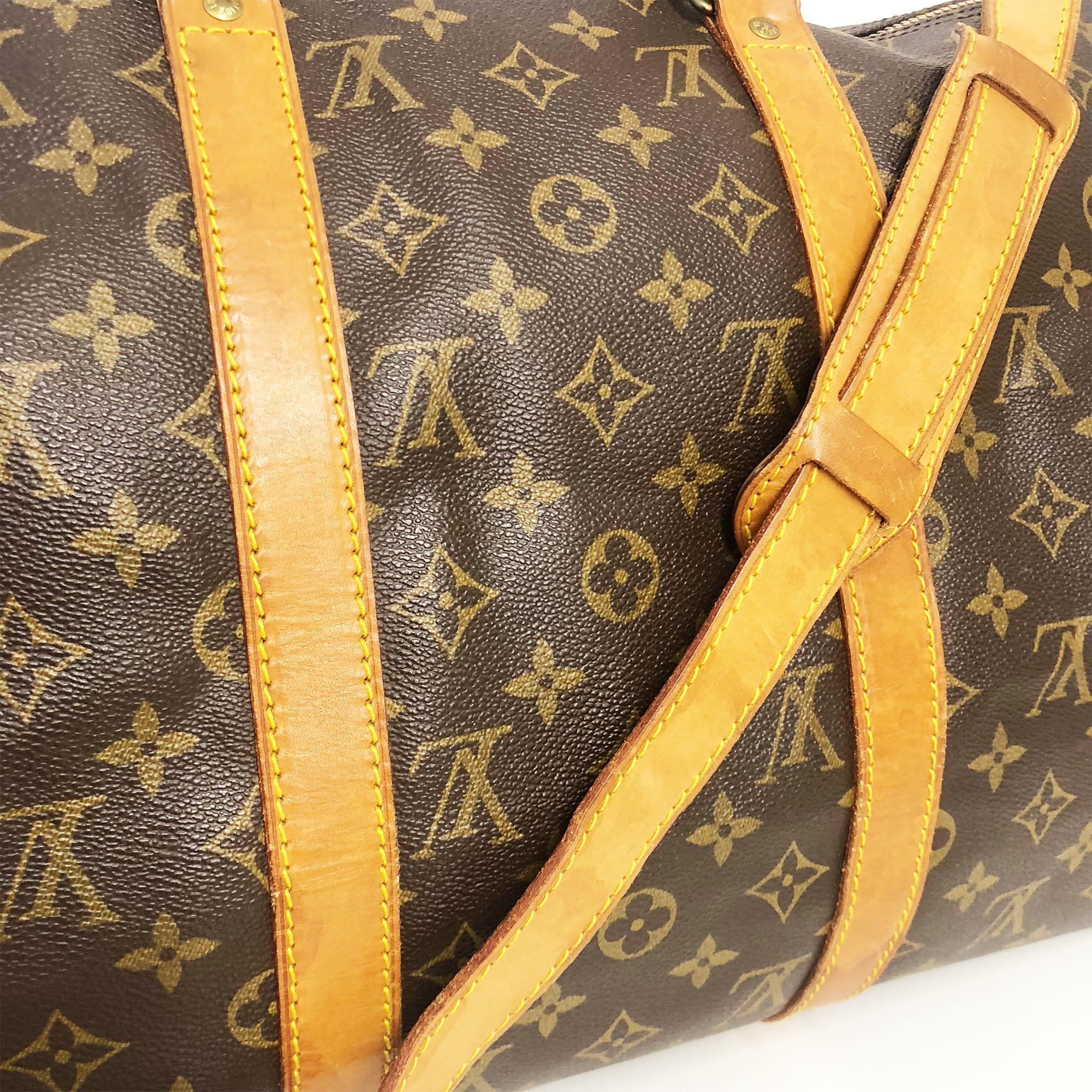 Louis Vuitton Keepall Bandouliere 50 with matted black and orange