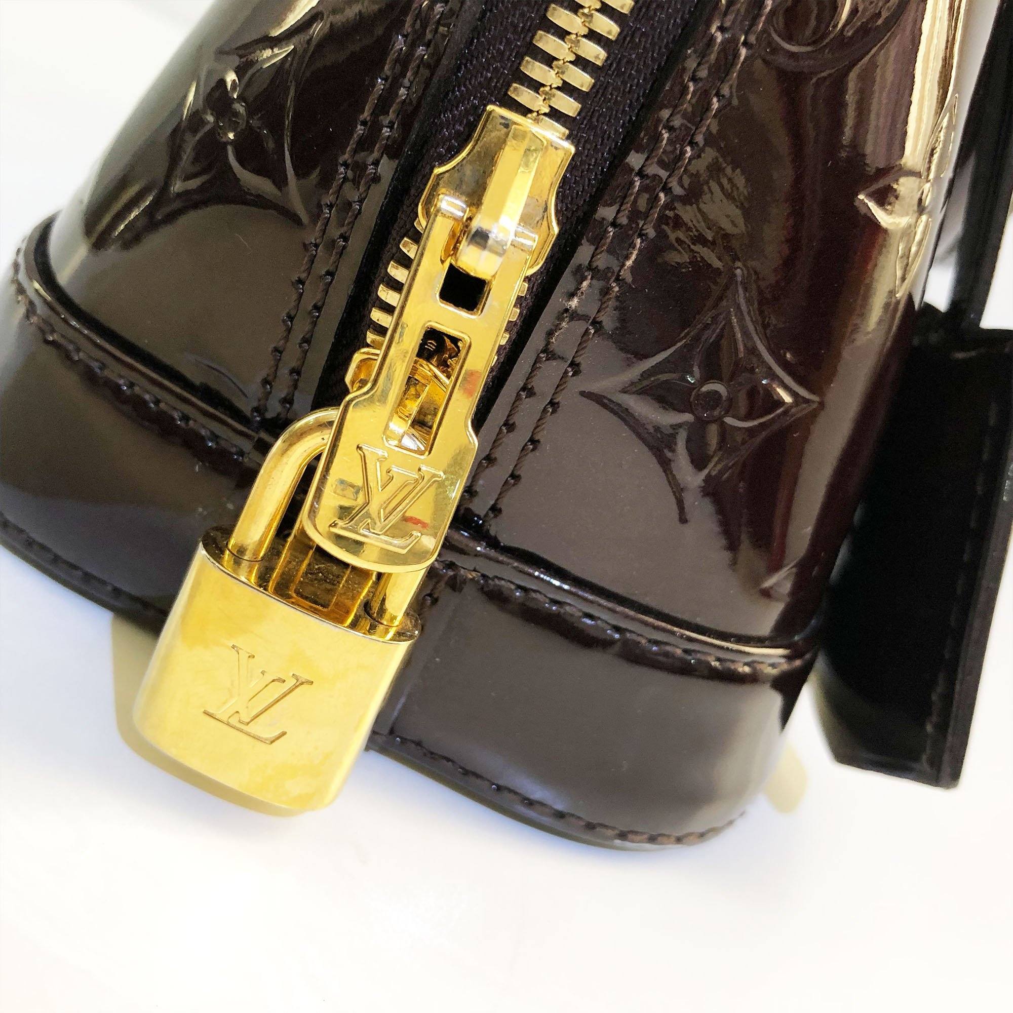 Louis Vuitton Amarante Alma Monogram Vernis BB Bag – Garderobe
