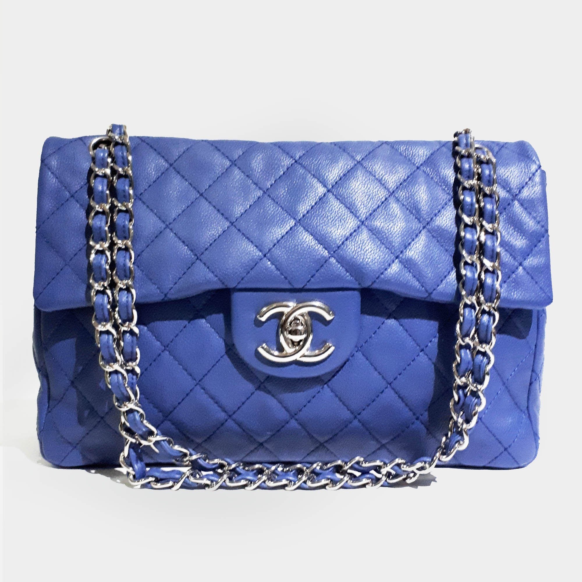 Chanel Caviar Blue Flap Blag – Garderobe
