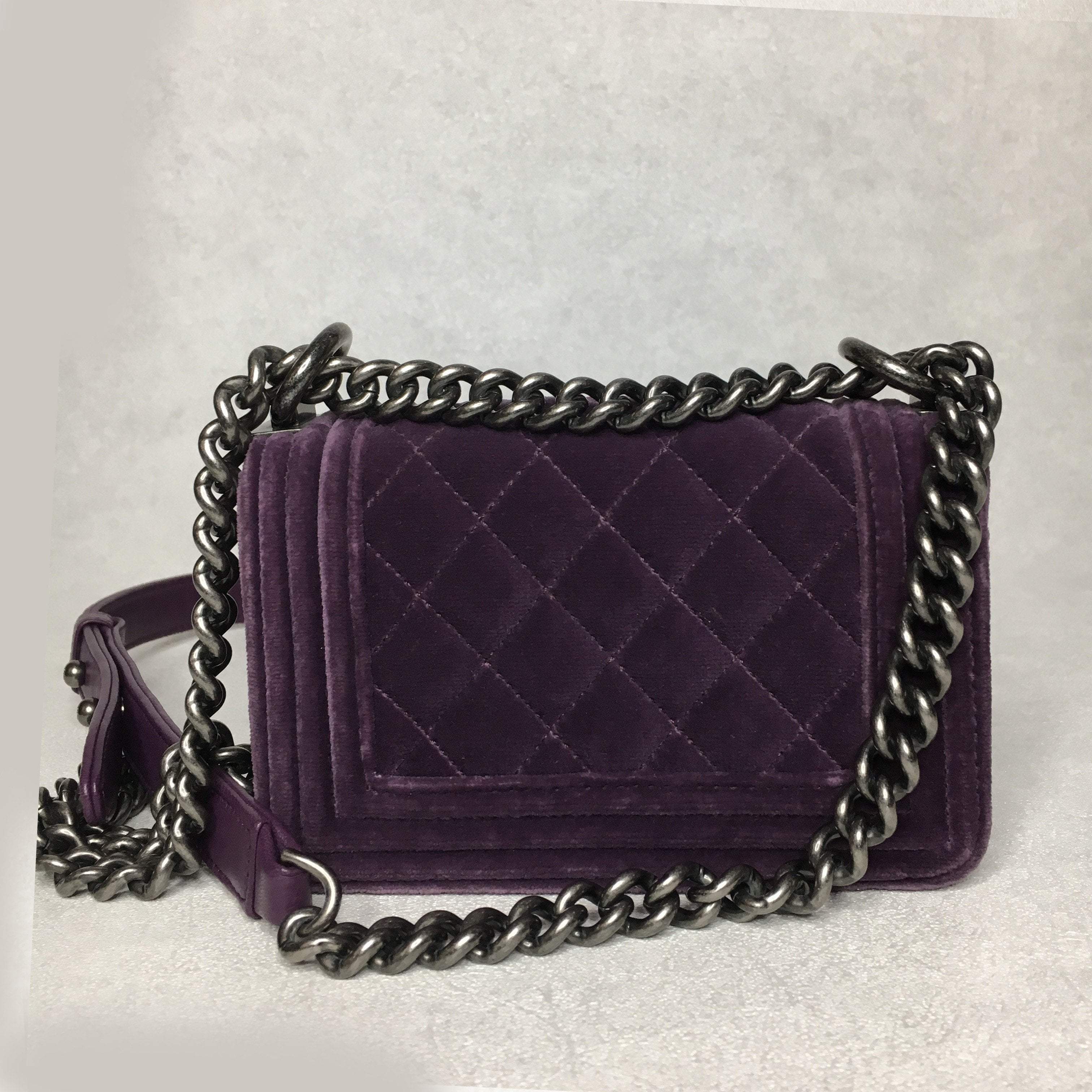 Chanel Mini Le Boy Velvet Bag - Garderobe