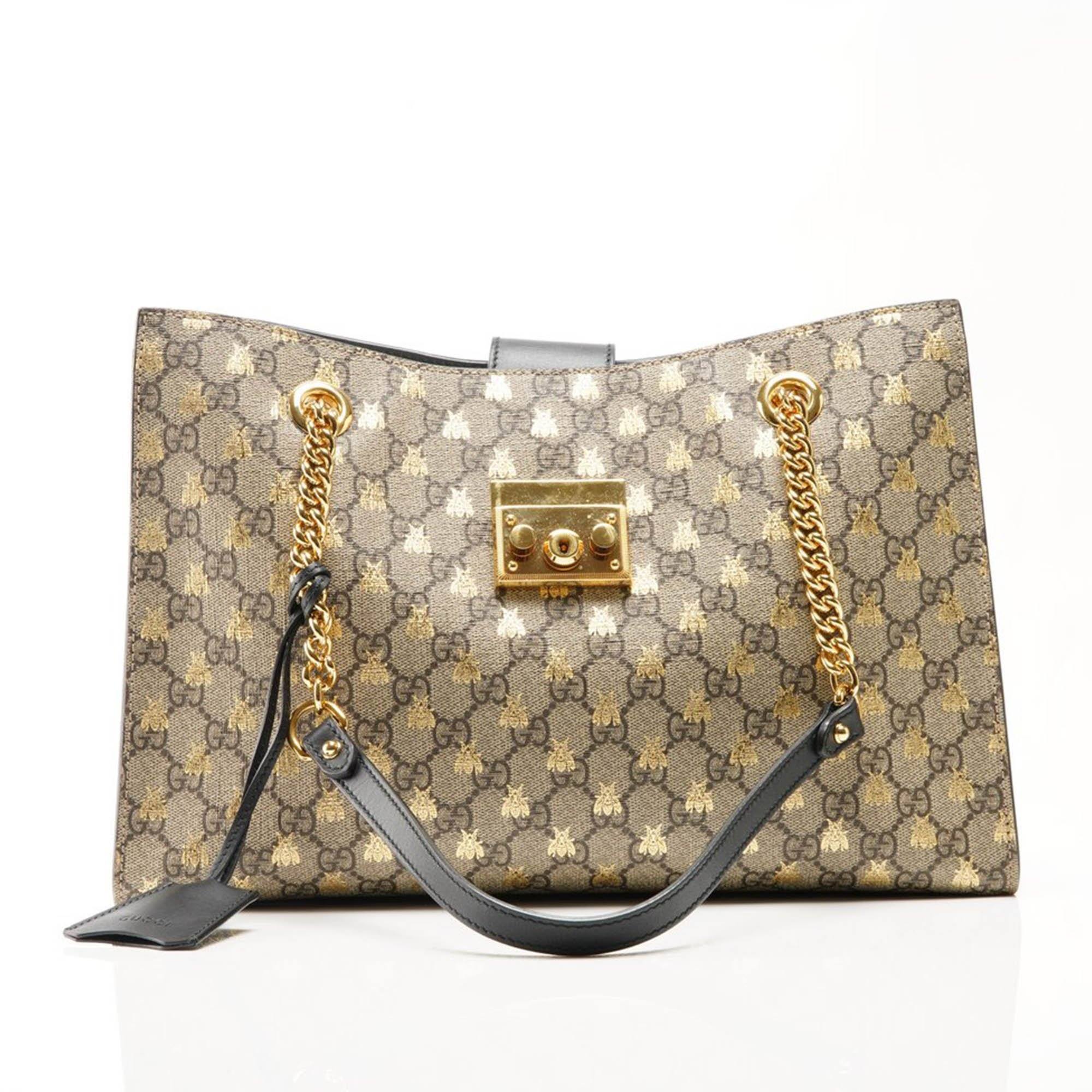 Gucci Padlock Medium GG bees shoulder bag – Garderobe