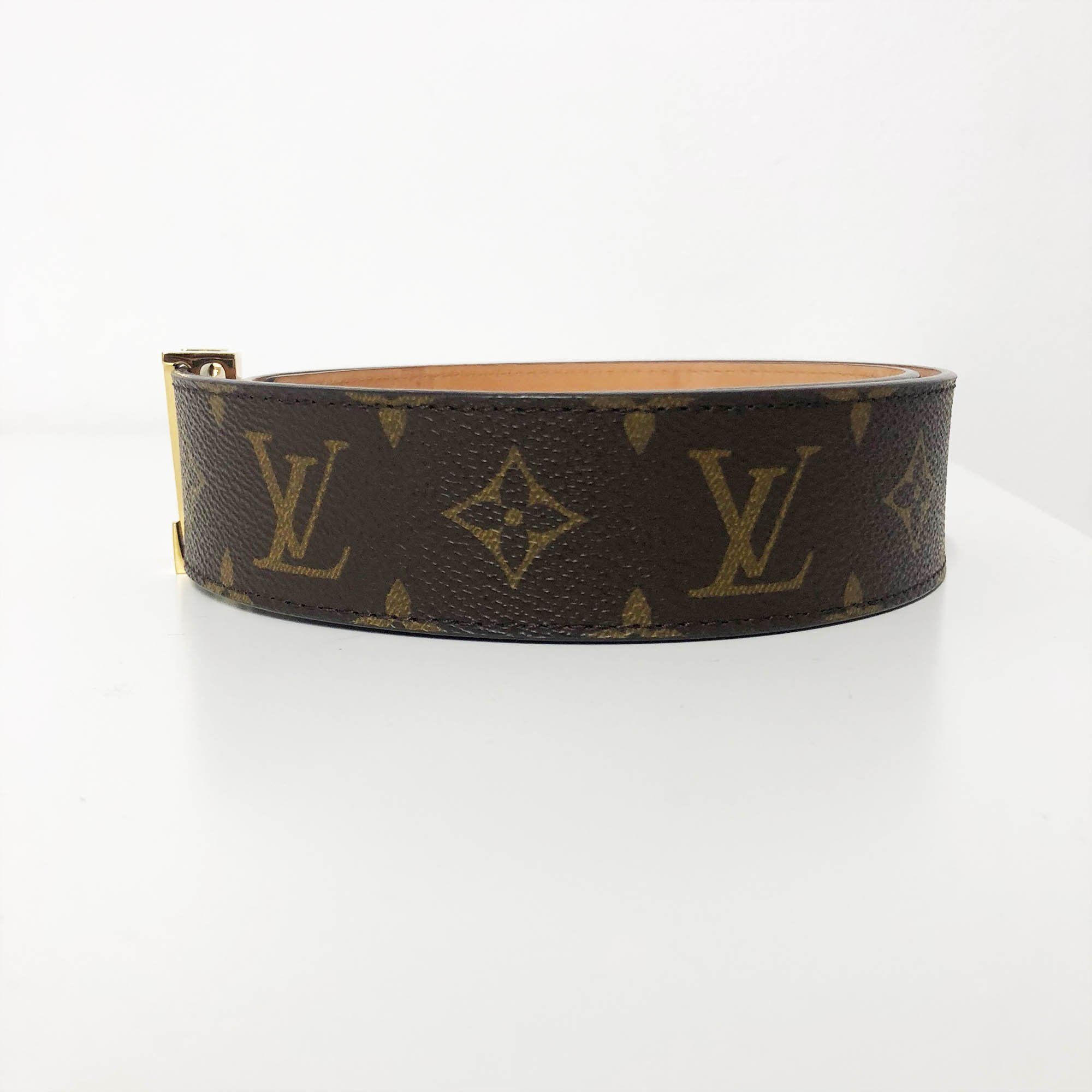 Louis Vuitton Monogram LV Buckle Leather Belt – Garderobe