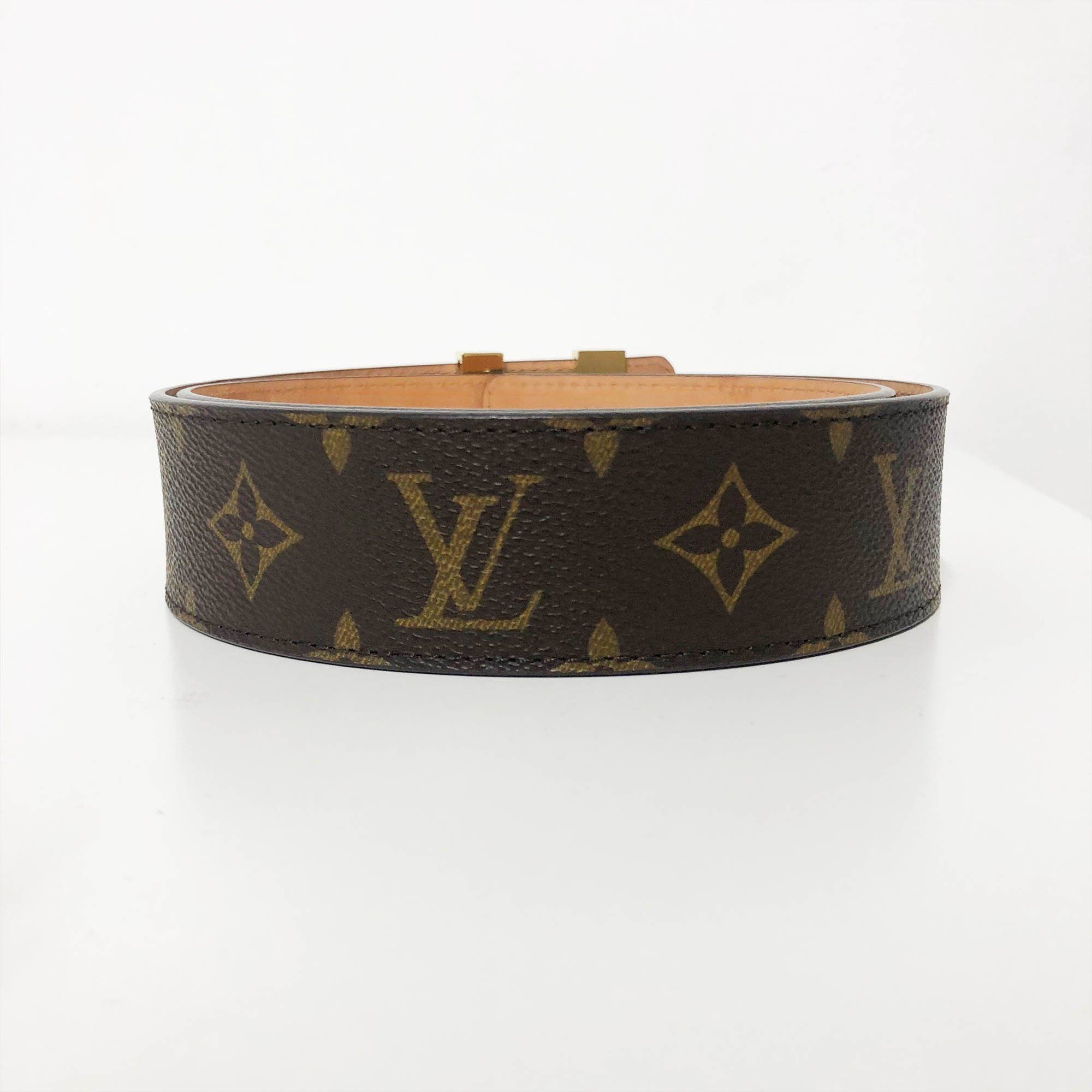Louis Vuitton Monogram LV Buckle Leather Belt – Garderobe