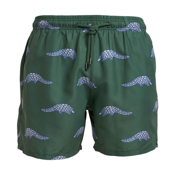 Swim Shorts - Pangolins | Army Green