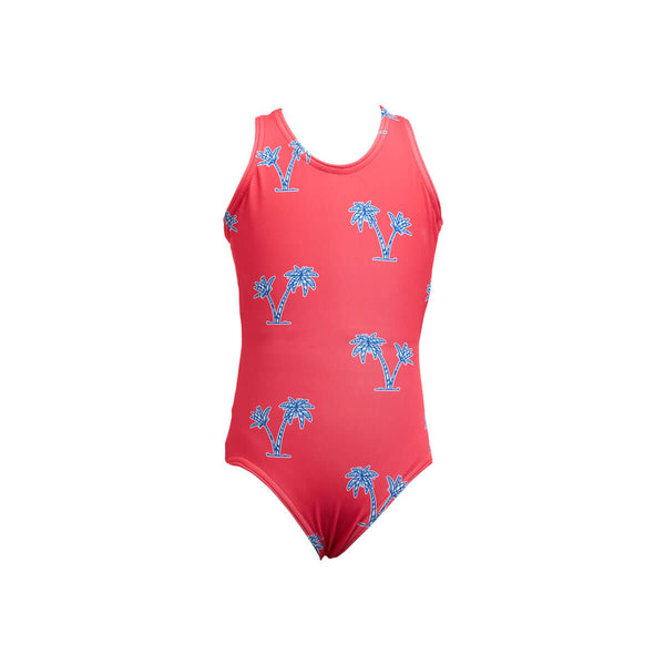 Girls One Piece - Palms | Coral