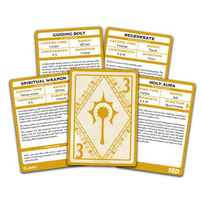 Dungeons Dragons 5th Edition Spellbook Cards Cleric Thirsty Meeples