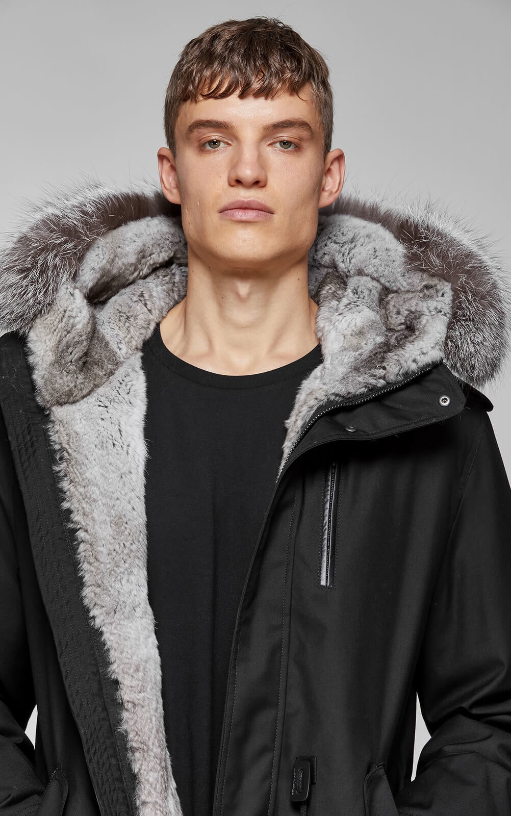 mackage fur lined parka mens