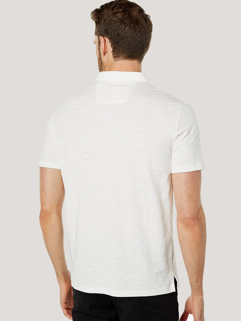 John Varvatos Victor SS Slub Peace Polo - Salt – manhattan casuals