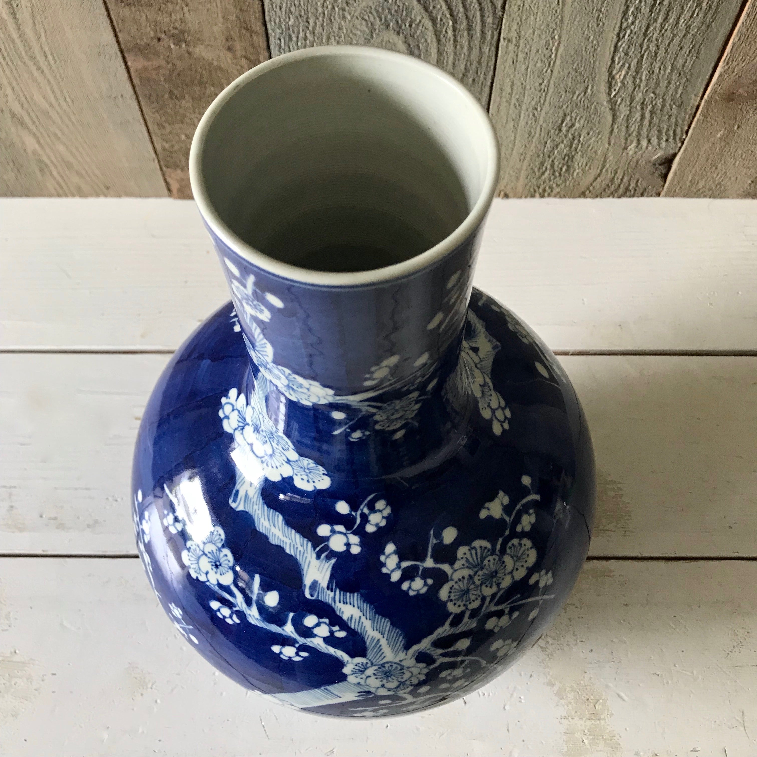 Chinese Porcelain Cherry Blossom Tianqiu Vase