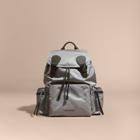 burberry the large rucksack in technical nylon and leather