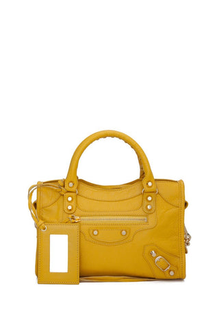 balenciaga classic city bag yellow