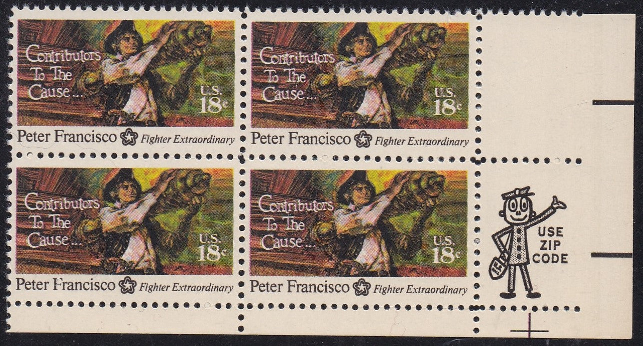 # 1562 (1975) Francisco - Mr. Zip, BK/4, LR, XF MNH