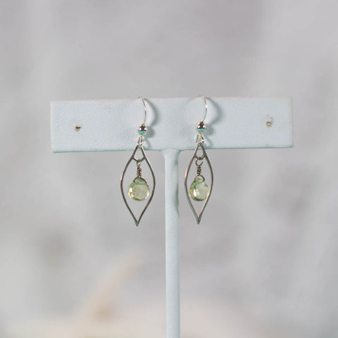 beaded gemstone earrings