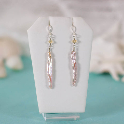 Biwa Pearl Earrings