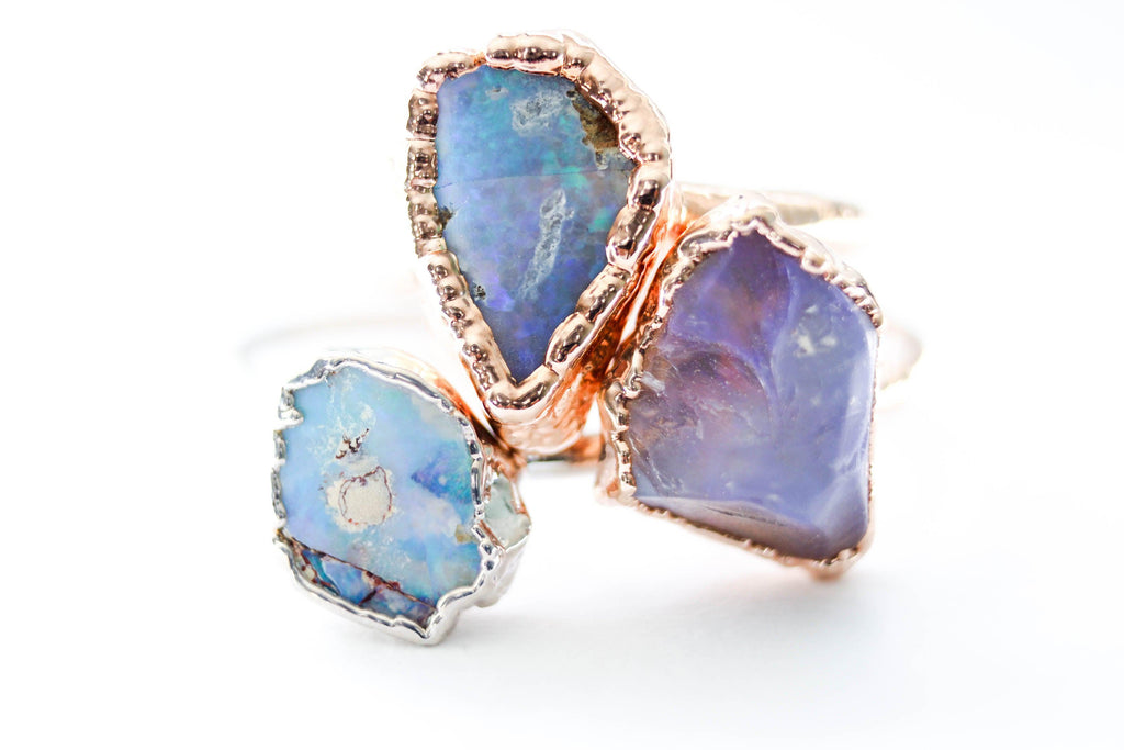 Natural Australian Opal Engagement - Fox & Stone Raw Stone – The And Stone