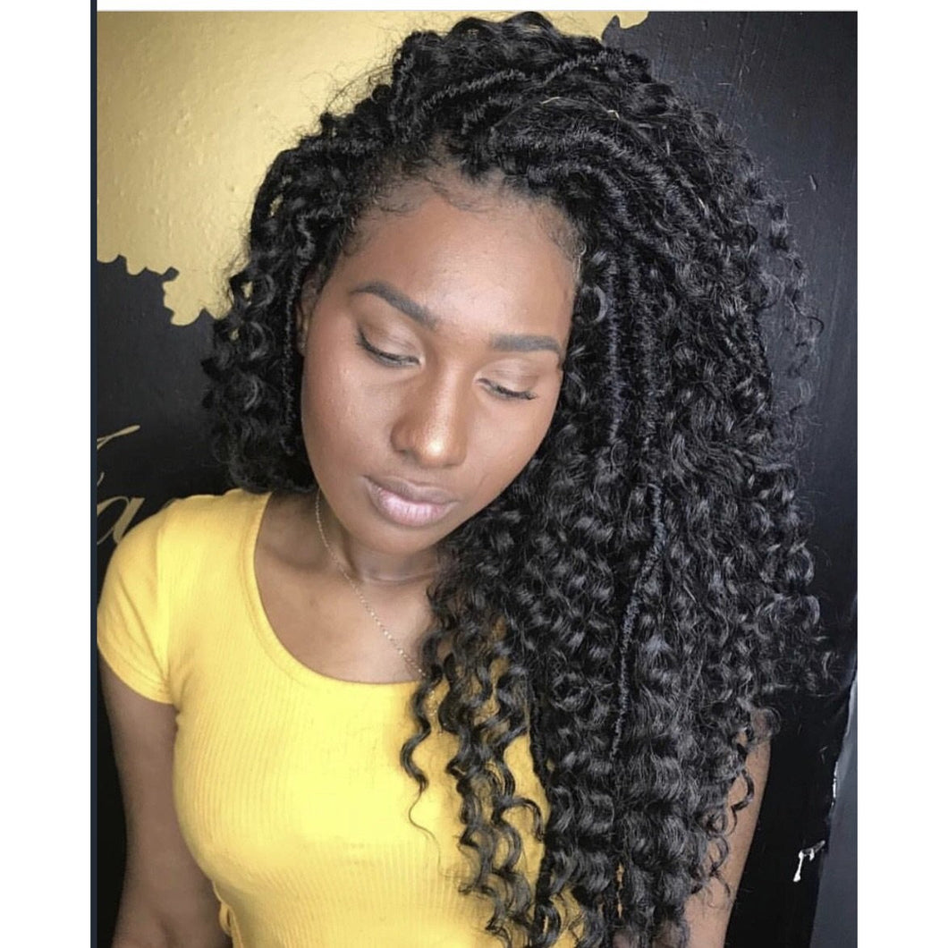 faux locs styles with color