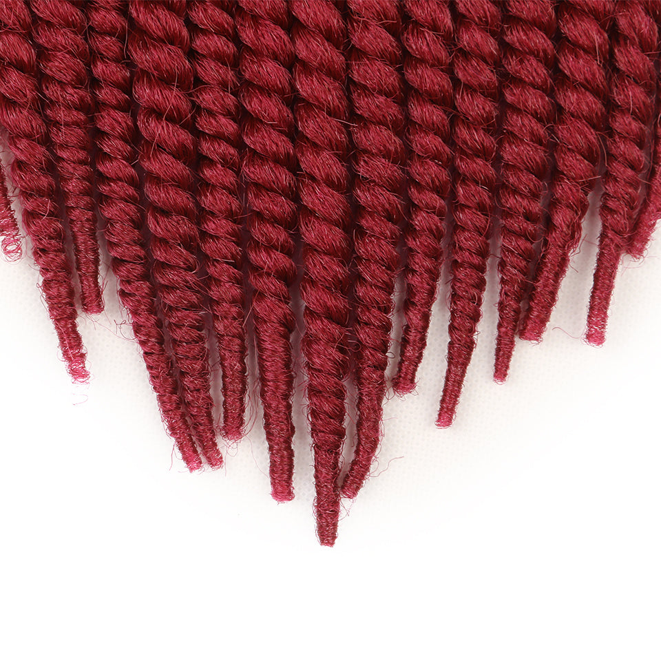 Synthetic Havana Twist Crochet Braid Hair 14'' 16stands Ombre Braiding Hair Extension