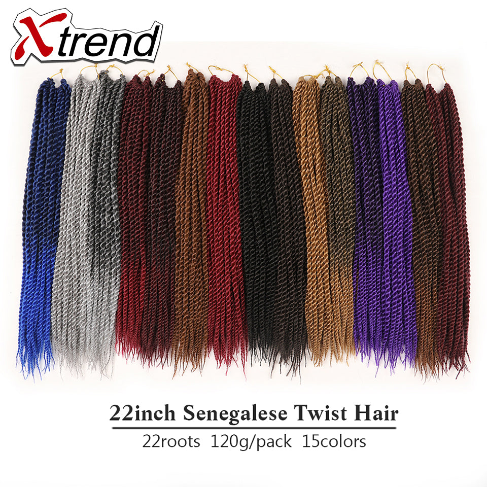 Senegalese Twist Colorful Hair Crochet Braid Hair