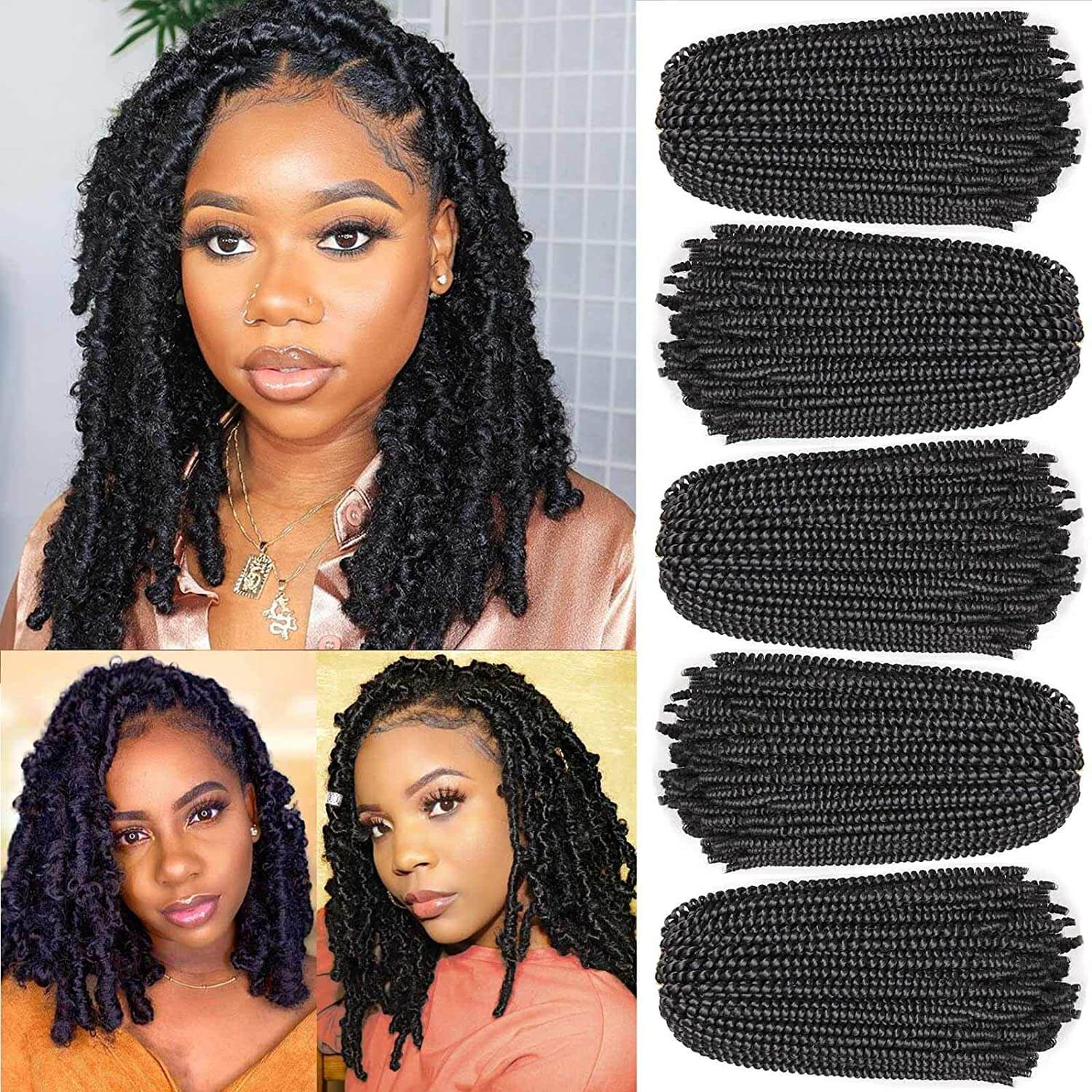 12 Inch Spring Twist Ombre Colors Butterfly locs Crochet Braiding Hair  Extensions – Xtrend Hair