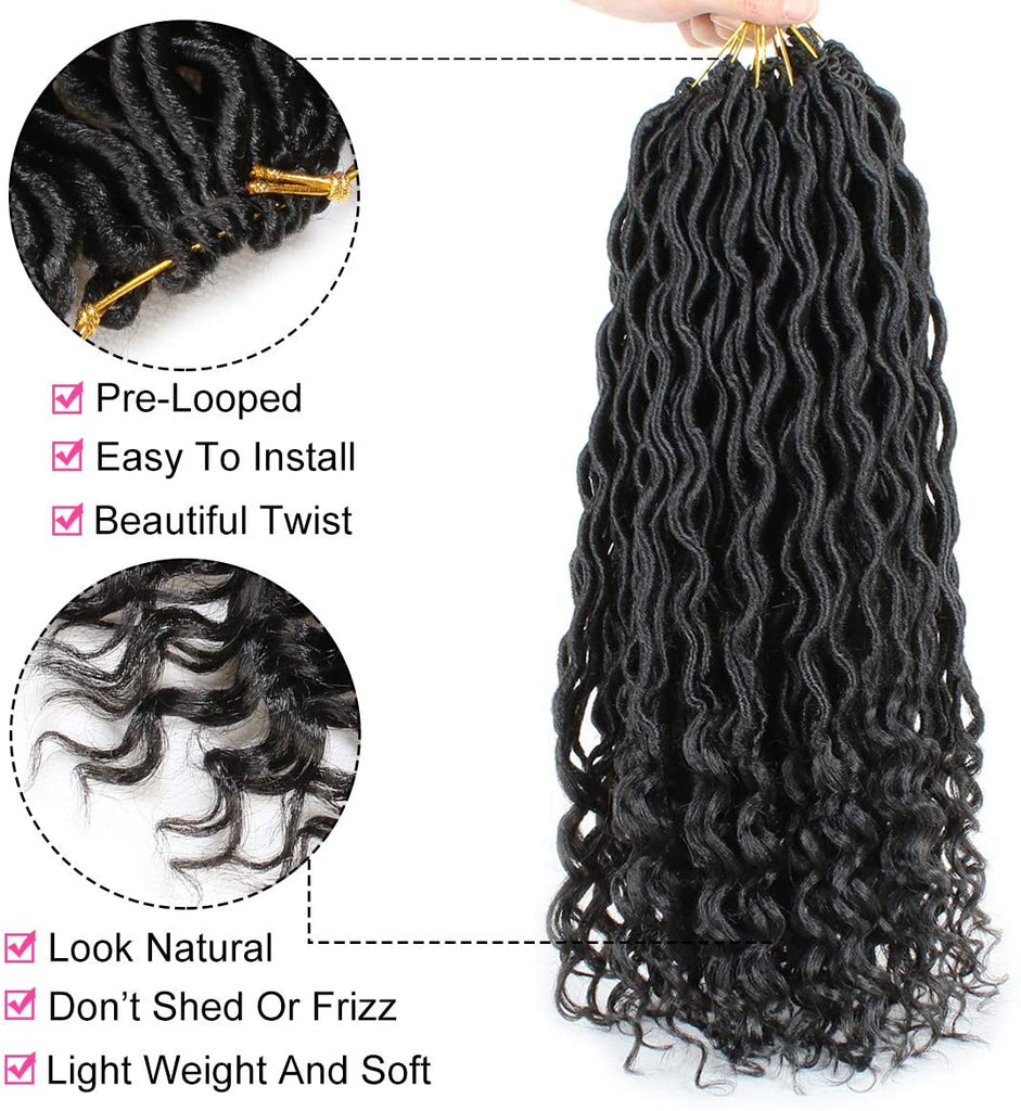 Xtrend Goddess Faux Locs Curly Crochet Braid Synthetic Hair 18 ...