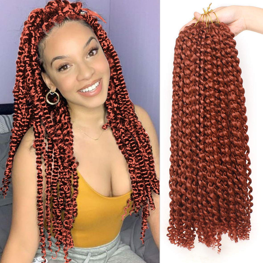 24 Inch Passion Twist Hair Water Wave Crochet Braids Hair Synthetic Lo ...