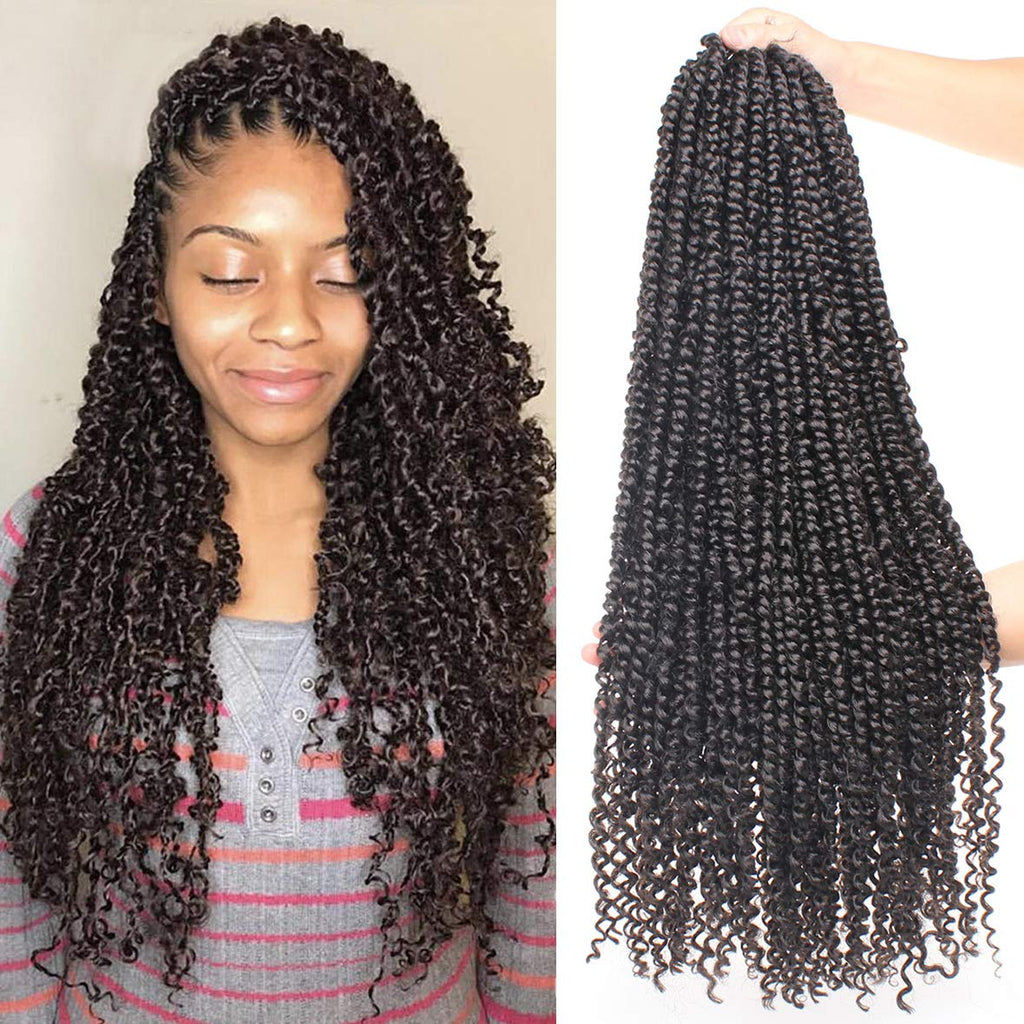22inch Pre-twisted Passion Twist Crochet Braids Hair Ombre Pre-looped ...