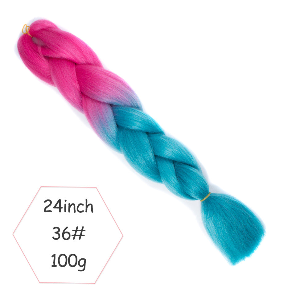 Xtrend Ombré Two Tone Hair Synthetic Rainbow Hair Jumbo Braids Crochet Xtrend Hair 