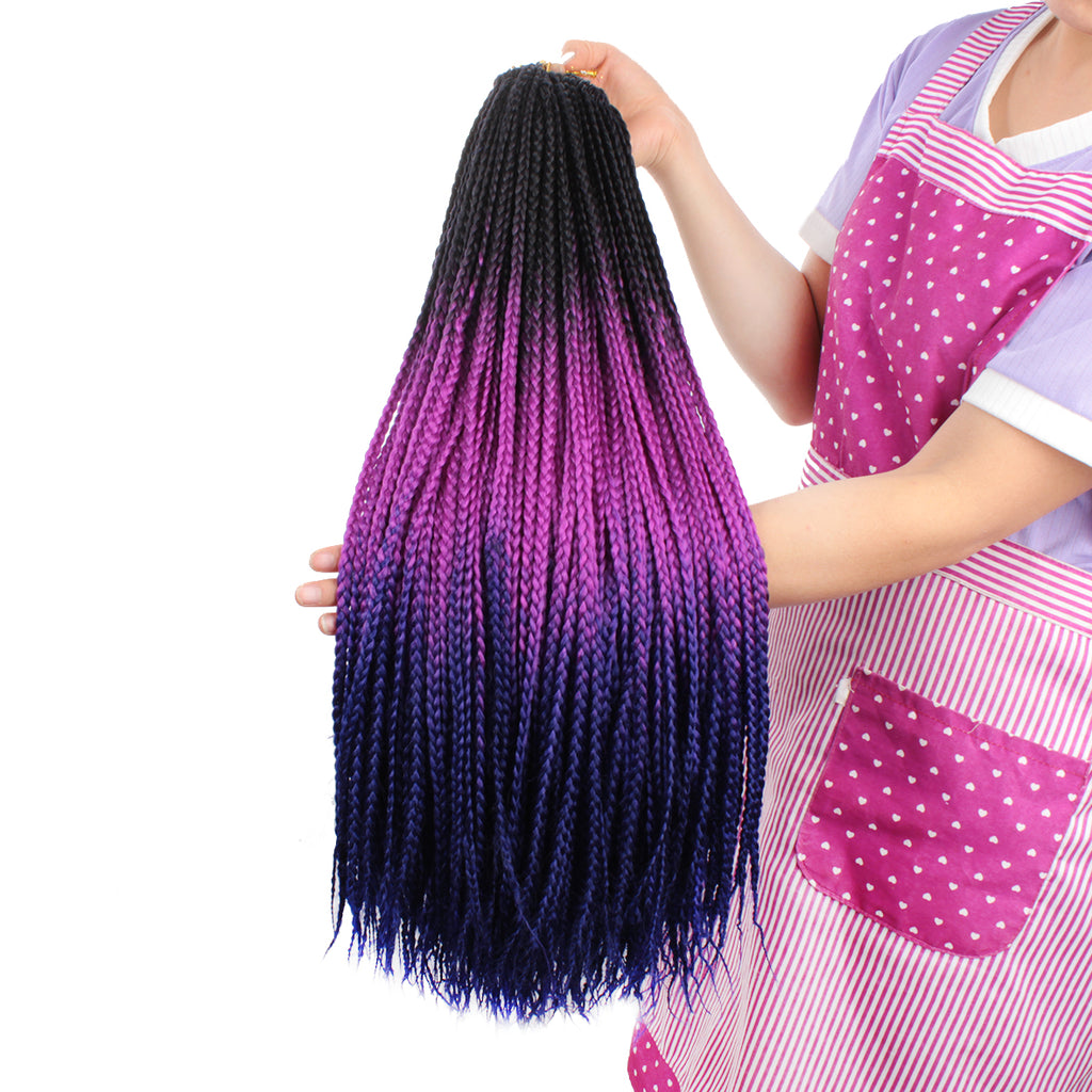 Xtrend Ombre Box Braid 24inch Crotchet Braids Hair Extensions Syntheti ...
