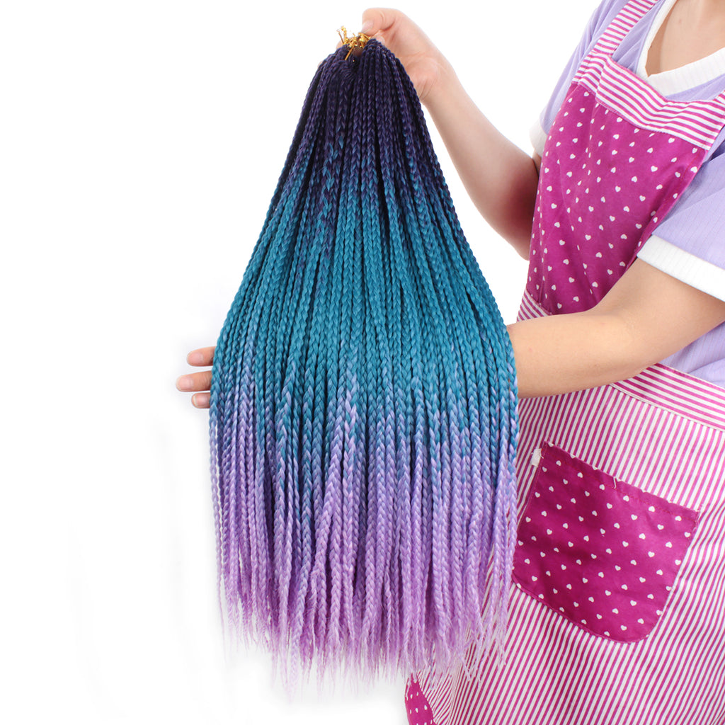 Xtrend Ombre Box Braid 24inch Crotchet Braids Hair Extensions Syntheti ...