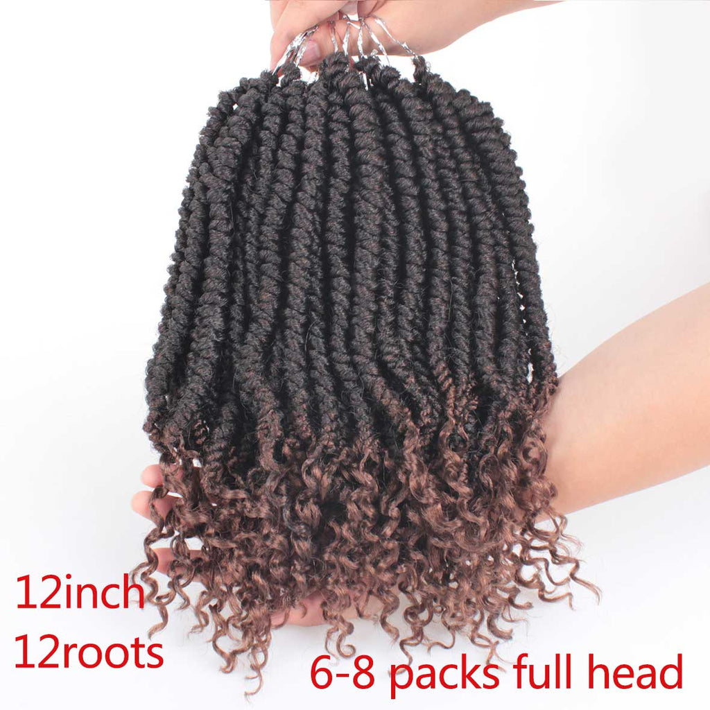12 Inch pre twisted spring senegalese twist hair fluffy crochet braids