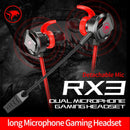 xMOWi RX3 In-Ear Gaming Headset Dual Microphone