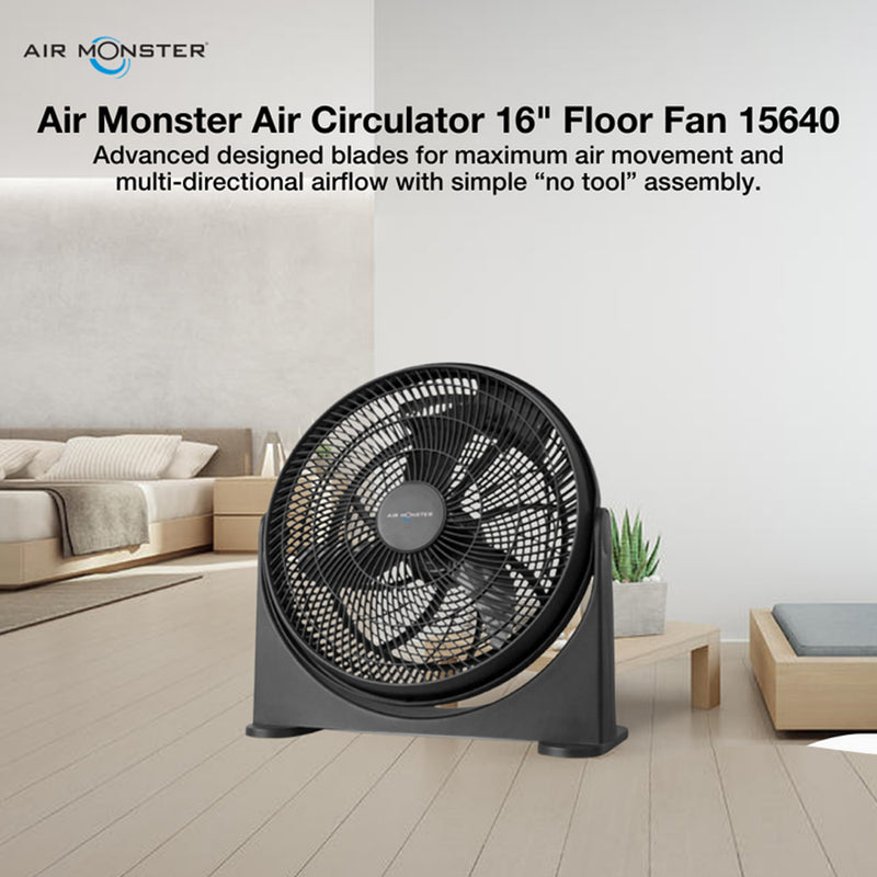Air Monster Air Circulator 16" Floor Fan 40cm