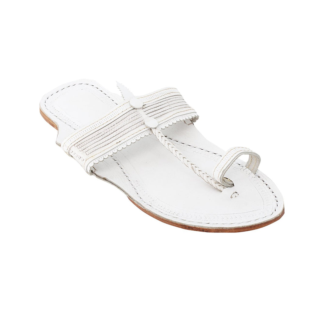 kolhapuri chappal white colour