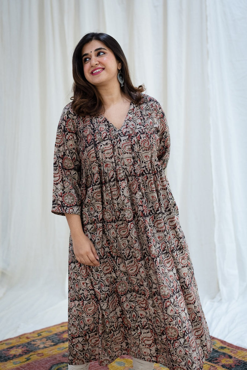 Indian Ethnic Women's Siyah Kala kalamkari cotton kurta – THE INDIAN ...