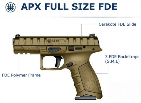 Beretta APX Pistolet à billes CO2 métal + 2000 billes + 2 caps CO2