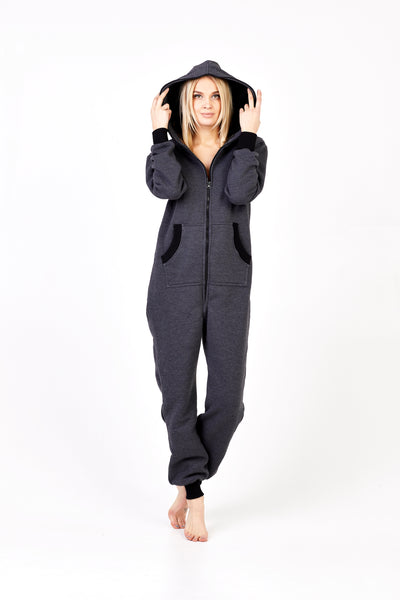 Sofa Killer dark grey onesie with a zipper in the back – Sofa Killer ...