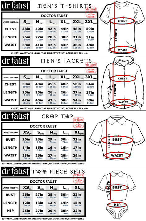 Dr Faust Alternative Size Charts