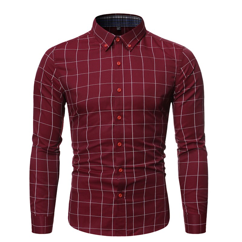 Fashionable Checkered Button Shirt