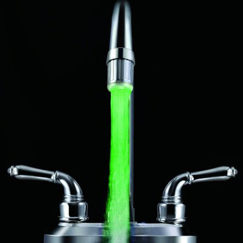 3 Color Water Glow LED Faucet Light With Temperature Sensor Unormlz