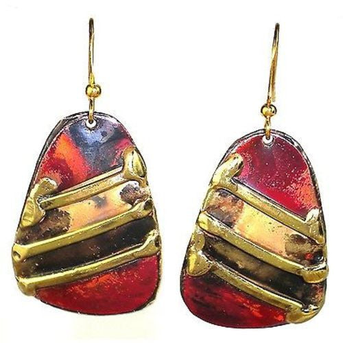 Copper and Brass Serenity Earrings - Brass Images (E)