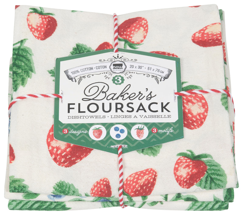 Berry Flour Sack Dishtowel Set