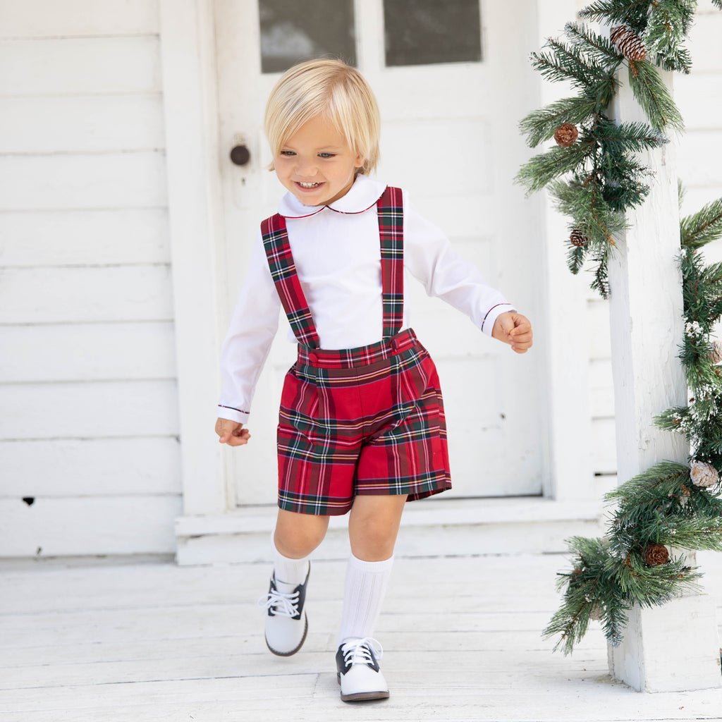 Samuel Suspender Shorts and Shirt Set - Nantucket Kids