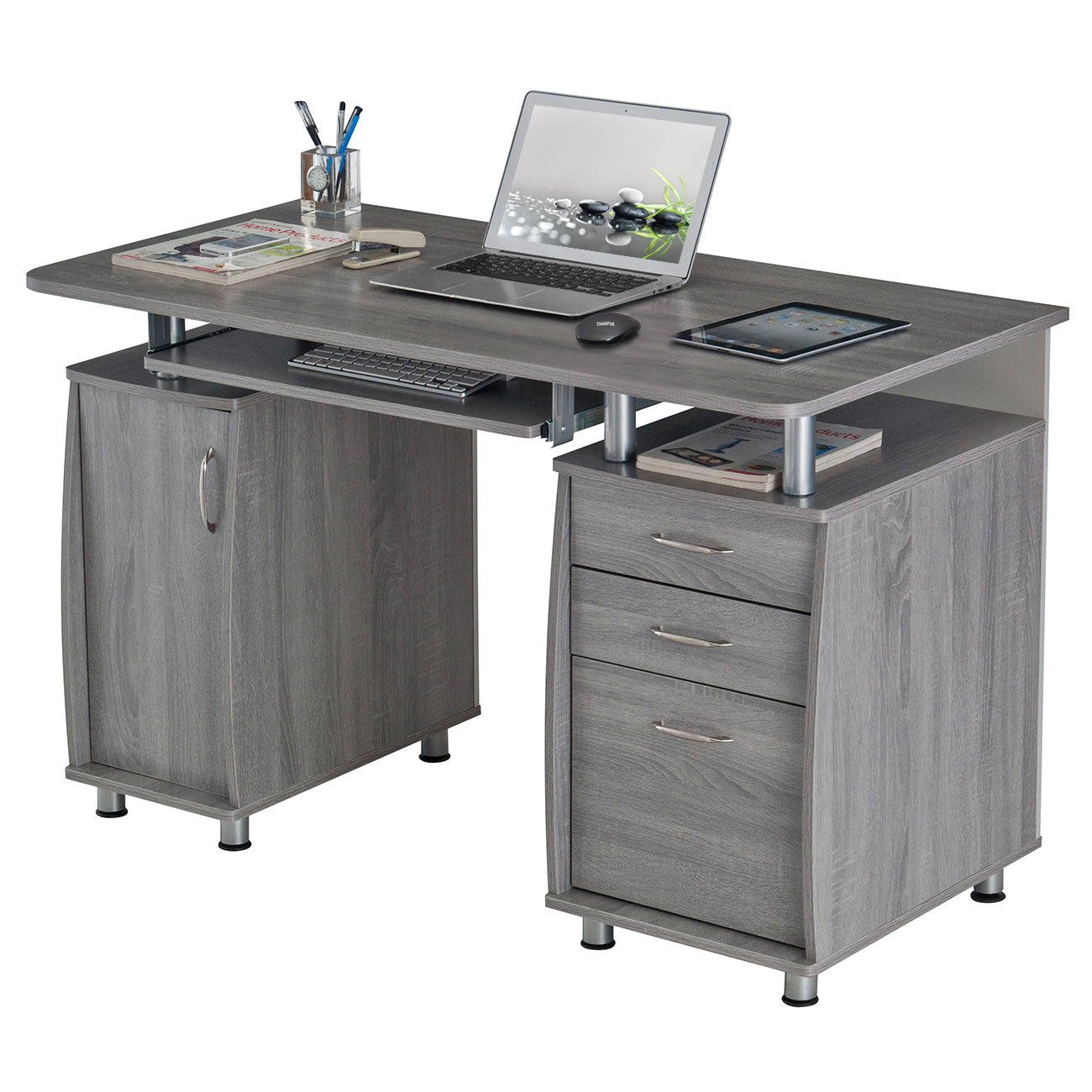 Techni Mobili Complete Workstation Computer Desk With Storage