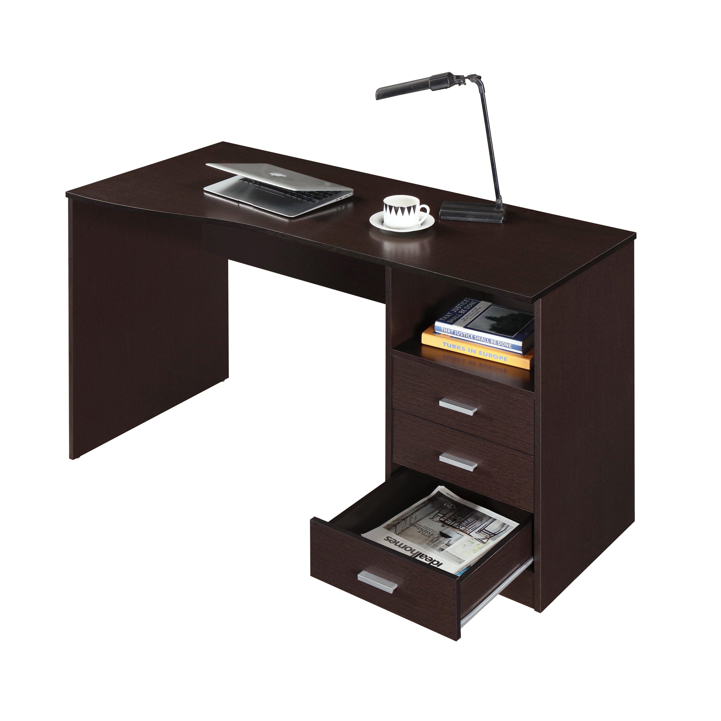 Techni Mobili Classic Computer Desk With Multiple Drawers