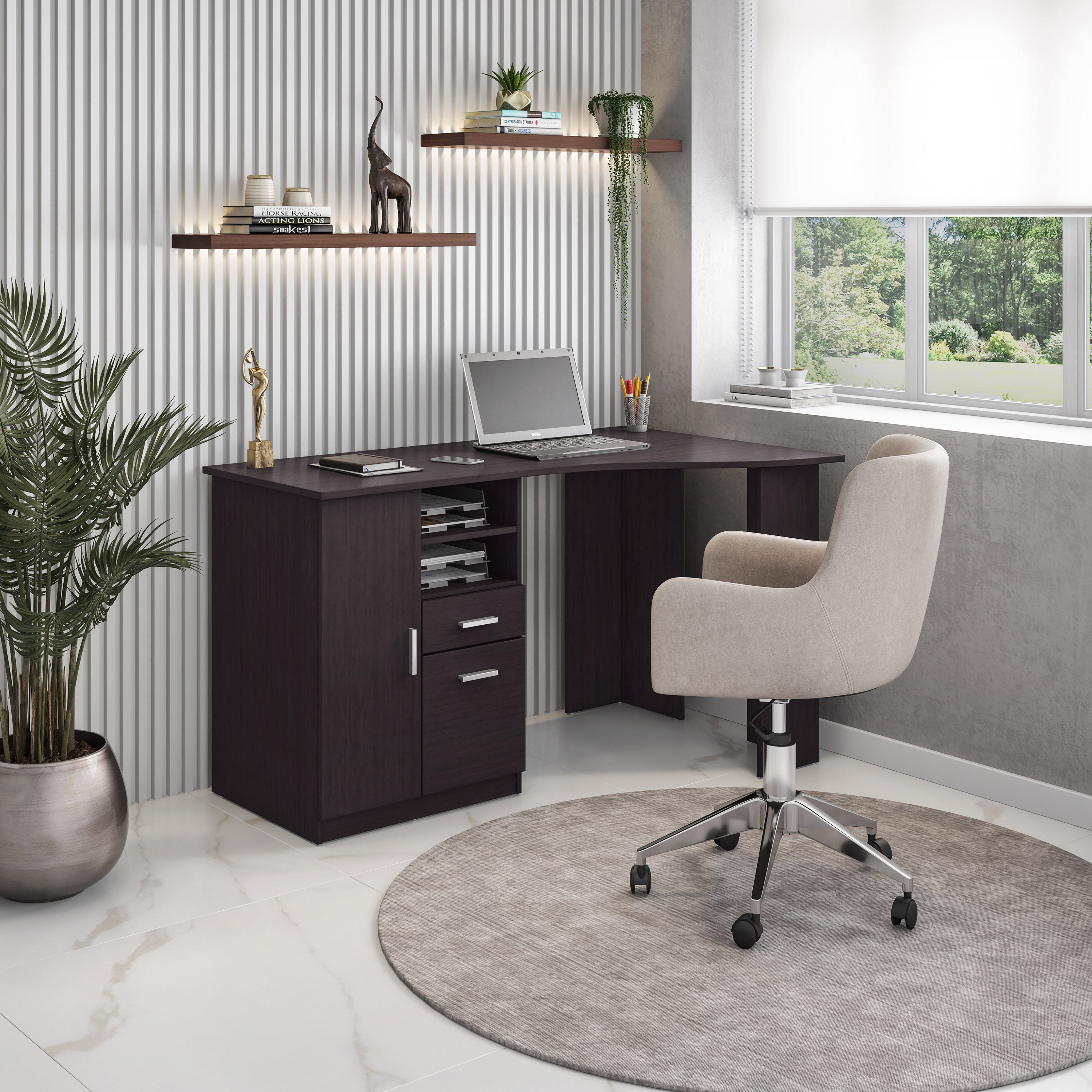 Techni Mobili | Classic Office Desk with Storage