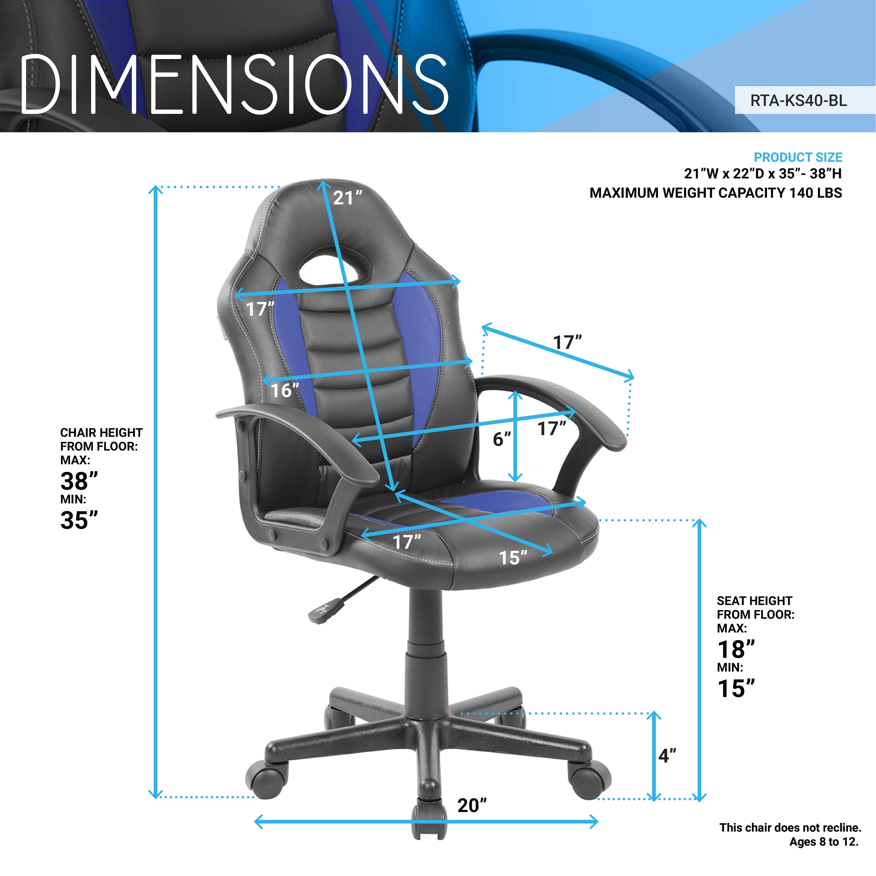 gamer chair height